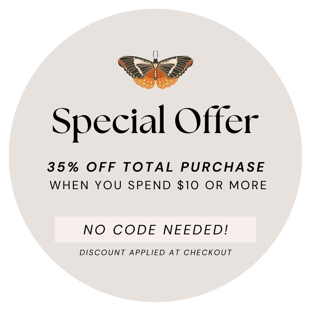 sales tag butterfly with special offer